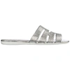 Hogan Valencia Ciabatta Sandals In Silver In Silver