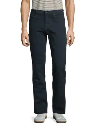 7 For All Mankind Standard Straight Leg Trousers In Emerson Blue