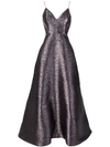 ALEX PERRY ALEX PERRY PURPLE METALLIC EVENING GOWN