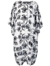 BARBARA BOLOGNA BARBARA BOLOGNA KLEID MIT BLUMEN-PRINT - WEIß