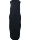Givenchy Strapless Ribbed-knit Midi Dress In Blue