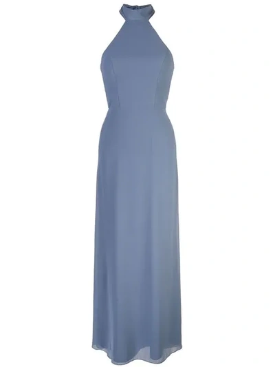 Amsale Fitted Halter Neck Gown - 蓝色 In Blue