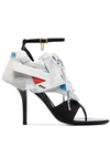Off-white White Runner 100 Hybrid Leather Sneaker-sandals In 0210 Off Whie Black
