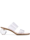 Cult Gaia Jila Flower Pvc Sandals In Neutrals