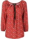VIVIENNE WESTWOOD ANGLOMANIA VIVIENNE WESTWOOD ANGLOMANIA FLORAL PRINT BLOUSE - RED