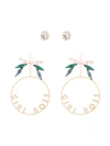 ANTON HEUNIS ANTON HEUNIS EMBELLISHED HOOP EARRINGS - GOLD