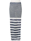 BALMAIN BALMAIN OPEN KNIT MAXI SKIRT - BLUE