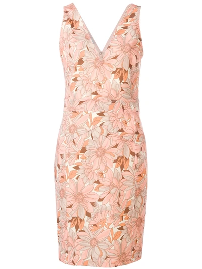 Stella Mccartney Bloomer Floral Sleeveless Mini Dress In Beige