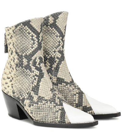 Alyx Tex Leather Ankle Boot In Multicoloured