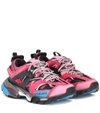 Balenciaga Track Logo-detailed Mesh And Rubber Sneakers In Pink