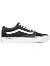 Vans Old Skool Womens Canvas Low Top Skate Shoes In Black