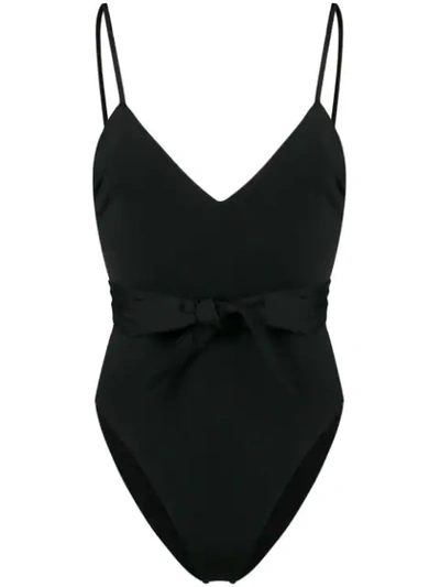 Mara Hoffman Bow Detail Swimsuit In Black