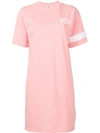 Gcds Logo Print T-shirt Dress In Pink
