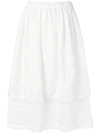 COMME DES GARÇONS COMME DES GARÇONS COMME DES GARÇONS COMME DES GARÇONS 中长层搭半身裙 - 白色