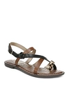 Sam Edelman Women's Gladis Strappy Knotted Sandals In Black/ Luggage/ Sand