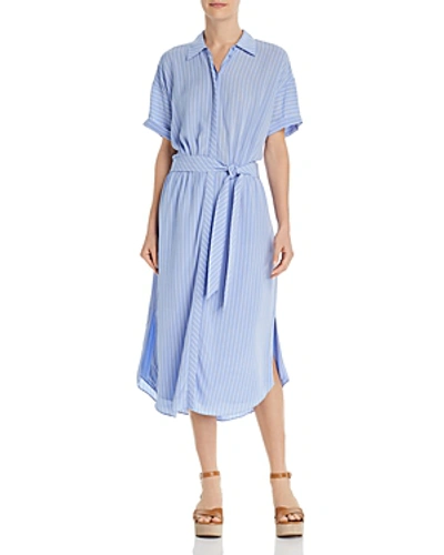 Joie Chellie Striped Short-sleeve Shirtdress In Sunset Blue
