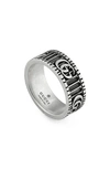 Gucci Ring With Double G In Silver In Sterling Silver