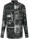 Alexander Mcqueen John Deakin Printed Shirt In Black