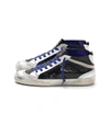 GOLDEN GOOSE Mid Star Sneakers in Double Black Leather/Skate