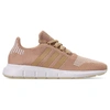 Adidas Originals Women's Swift Run Knit Low-top Sneakers In Ash Pearl/off White/footwear White