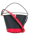 THOM BROWNE FUN MIX LEATHER SAND BUCKET BAG