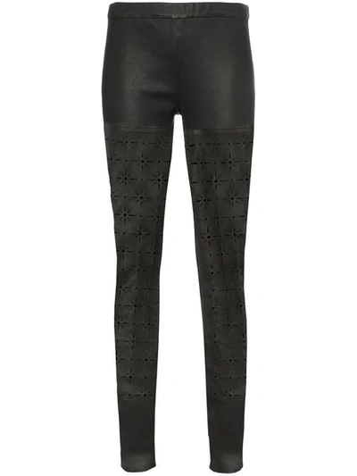 Haider Ackermann High-waisted Skinny Cut-out Detail Leather Leggings - 黑色 In Black