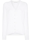 ALESSANDRA RICH ALESSANDRA RICH KNITTED BUTTON-DOWN CARDIGAN - 白色