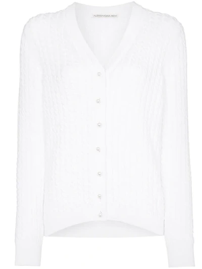 Alessandra Rich Knitted Button-down Cardigan - 白色 In White