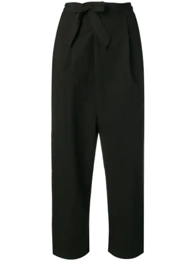 Transit Belted Tapered Trousers - 黑色 In Black