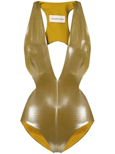 Alexandre Vauthier Deep V-neck Bodysuit - 金色 In Gold