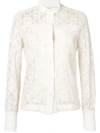 Philosophy Di Lorenzo Serafini Lace Button Shirt In Neutrals