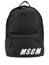 MSGM EMBROIDERED LOGO BACKPACK