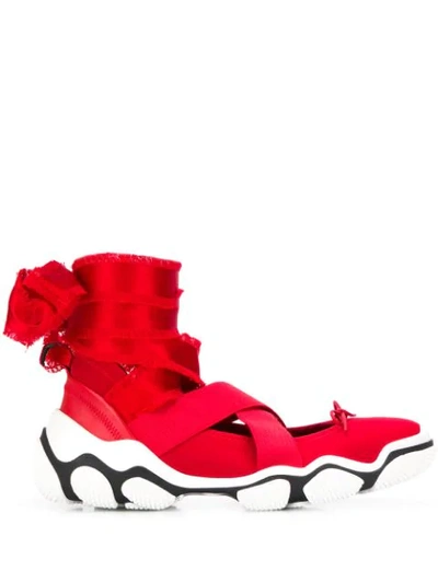 Red Valentino Red(v) Ballerina Sneakers - 红色 In Red