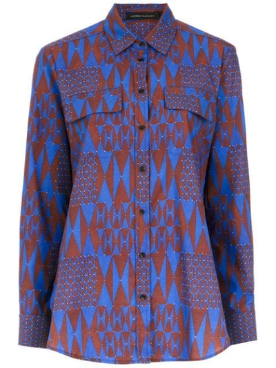 Andrea Marques Printed Shirt In Multicolour