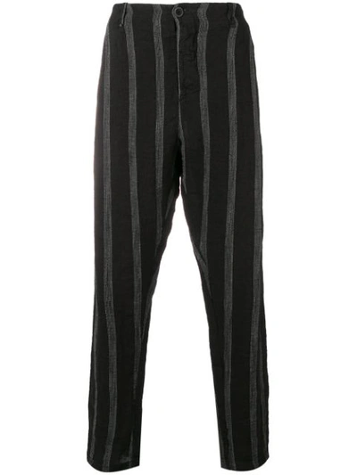 Transit Striped Tapered Trousers - 黑色 In Black