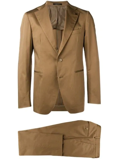 Tagliatore Classic Two-piece Suit In Brown