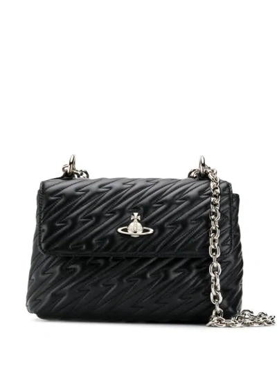 Vivienne Westwood Quilted Chain Shoulder Bag - 黑色 In Black
