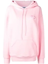 COURRÈGES COURRÈGES EMBROIDERED LOGO HOODIE - 粉色