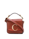 Chloé Chloe Small Shoulder Bag In Brown Leather