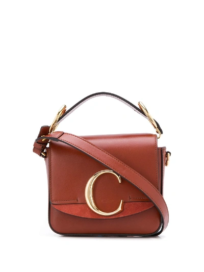 Chloé Chloe Small Shoulder Bag In Brown Leather