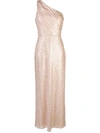 AMSALE AMSALE ONE-SHOULDER GOWN - GOLD