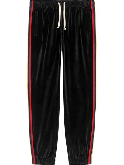 Gucci Chenille Jogging Pant With Patch In Black
