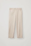 COS CROPPED COTTON POPLIN TROUSERS,0668007005