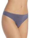 Calvin Klein Form Cotton Thong In Blue Granite