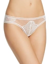 Thistle & Spire Eyelash Lace Mirage Thong In Ivory