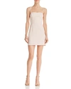 French Connection Whisper Sweetheart Polka-dot Mini Dress In Satin Slipper/white