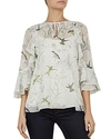 TED BAKER LASSII FORTUNE-PRINT TOP,WMB-LASSII-WH9W