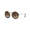 Miu Miu Round Metal Gradient Sunglasses In Tortoise