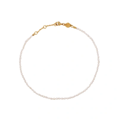 Anni Lu Wave Freshwater Pearl Beaded Anklet