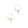 ANNI LU HANALEI 18KT GOLD-PLATED HOOP EARRINGS